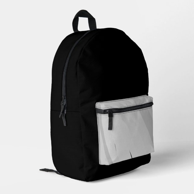 SIMPLE MINIMAL MODERN MONOGRAM ELEGANT STYLE CHIC  PRINTED BACKPACK (Back Corner Left)