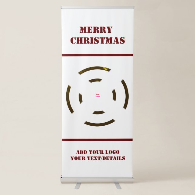 SIMPLE MINIMAL MODERN MONOGRAM ELEGANT STYLE CHIC  RETRACTABLE BANNER (Front)