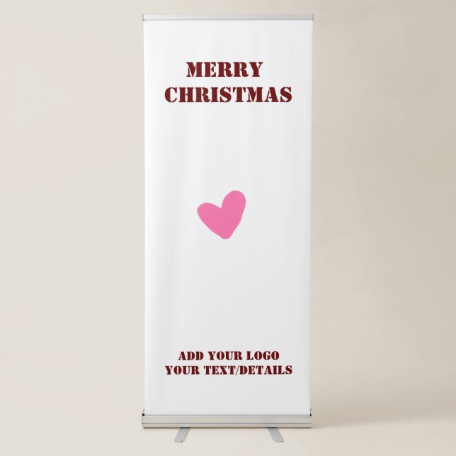 SIMPLE MINIMAL MODERN MONOGRAM ELEGANT STYLE CHIC  RETRACTABLE BANNER (Front)
