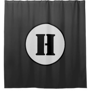 SIMPLE MINIMAL MODERN MONOGRAM ELEGANT STYLE CHIC  SHOWER CURTAIN