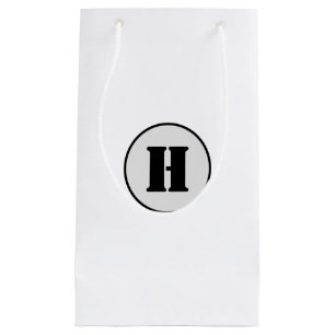 SIMPLE MINIMAL MODERN MONOGRAM ELEGANT STYLE CHIC  SMALL GIFT BAG