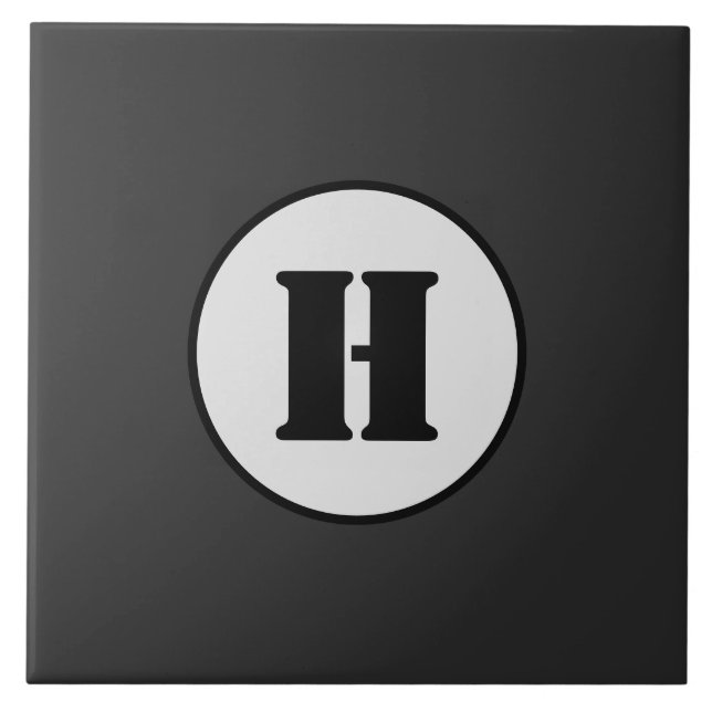 SIMPLE MINIMAL MODERN MONOGRAM ELEGANT STYLE CHIC  TILE (Front)