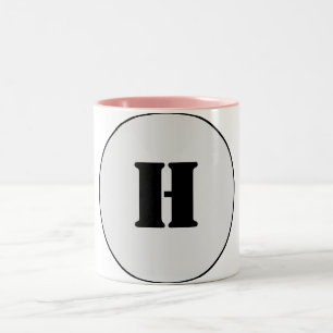 SIMPLE MINIMAL MODERN MONOGRAM ELEGANT STYLE CHIC  Two-Tone COFFEE MUG