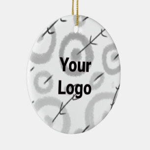 SIMPLE MINIMAL MODERN MONOGRAM ELEGANT STYLE  TOTE CERAMIC TREE DECORATION