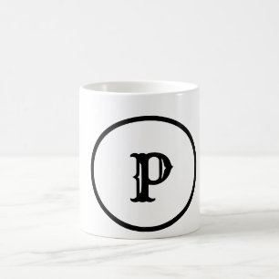 SIMPLE MINIMAL MODERN MONOGRAM ELEGANT STYLE  TOTE COFFEE MUG