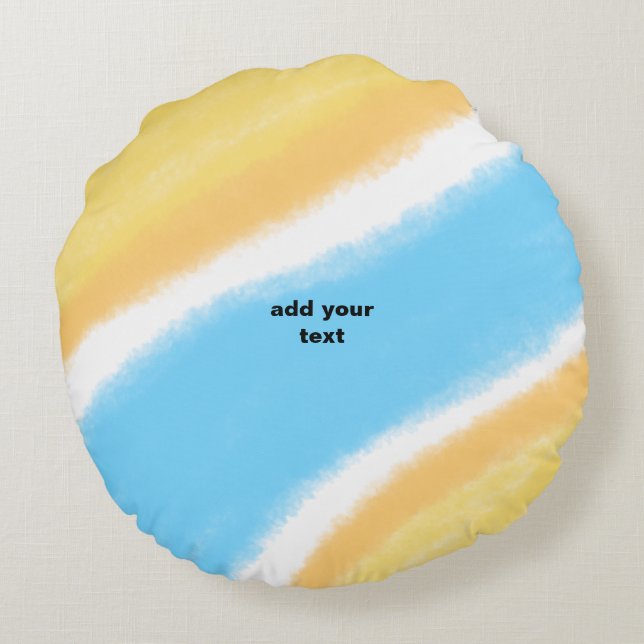 SIMPLE MINIMAL MODERN MONOGRAM ELEGANT STYLE  TOTE ROUND CUSHION (Back)