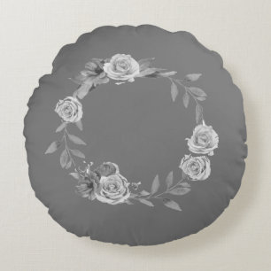 SIMPLE MINIMAL MODERN MONOGRAM ELEGANT STYLE  TOTE ROUND CUSHION