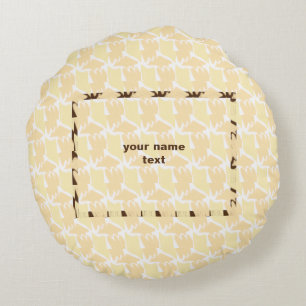 SIMPLE MINIMAL MODERN MONOGRAM ELEGANT STYLE  TOTE ROUND CUSHION