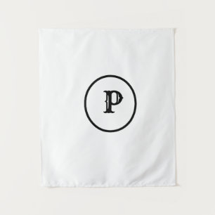SIMPLE MINIMAL MODERN MONOGRAM ELEGANT STYLE TOTE TAPESTRY