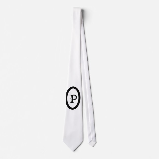 SIMPLE MINIMAL MODERN MONOGRAM ELEGANT STYLE  TOTE TIE (Front)