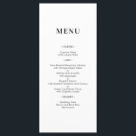 Simple Minimal Modern Monogram Wedding Menu Card<br><div class="desc">This minimalist wedding menu card features a simple and clean type with modern wedding monogram on the backside. You can customise all the text,  font and,  background colour.</div>