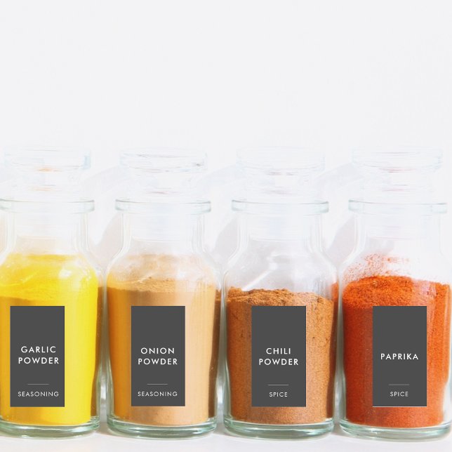 Simple Minimal Modern Spice Jar Kitchen Container (Simple Minimal Modern spice Jar Kitchen Container Sticker ()