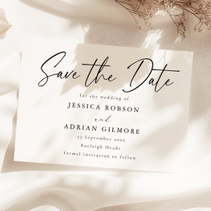 Simple Minimal Modern Wedding Save The Date