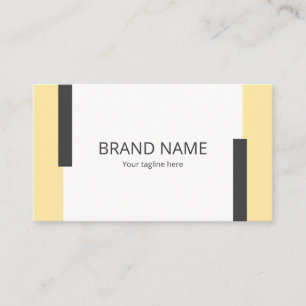 Simple Minimal Modern Yellow Black Line Frame Business Card