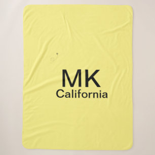 Simple minimal monogram add text travel plane phot sherpa blanket