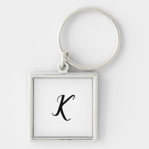 SIMPLE MINIMAL MONOGRAM CUSTOM NAME KEY RING