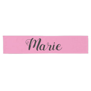 simple minimal monogram logo add your  watercolor  short table runner