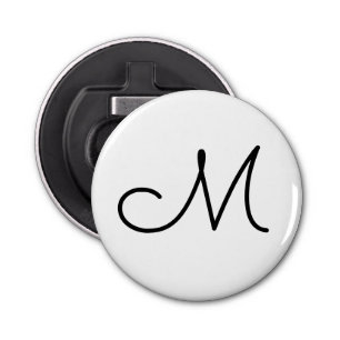 simple minimal monogram logo elegant personalised bottle opener