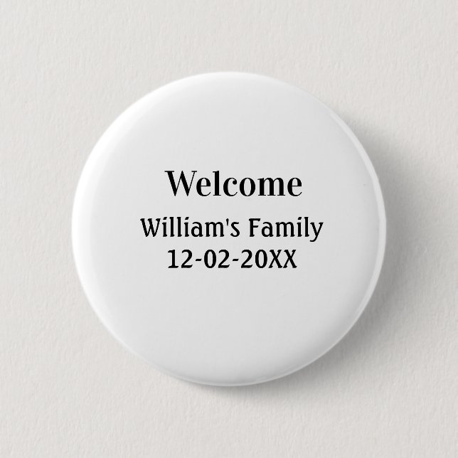 simple minimal monogram logo personalised baking   6 cm round badge (Front)
