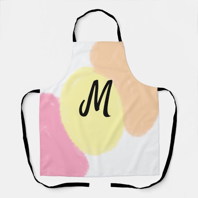 simple minimal monogram logo personalised baking   apron (Front)