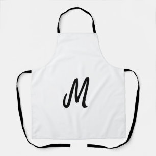 simple minimal monogram logo personalised baking   apron