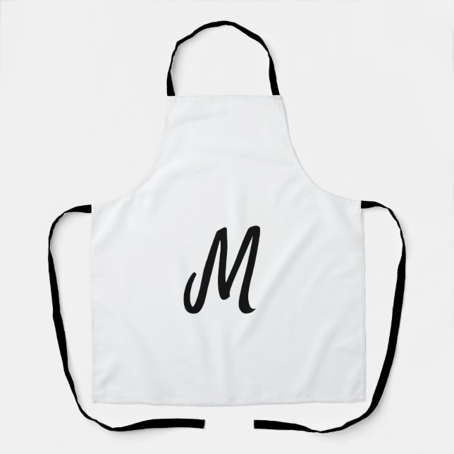 simple minimal monogram logo personalised baking   apron (Front)