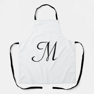 simple minimal monogram logo personalised baking apron