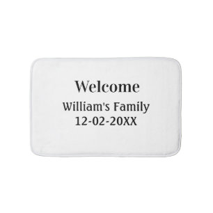 simple minimal monogram logo personalised baking bath mat