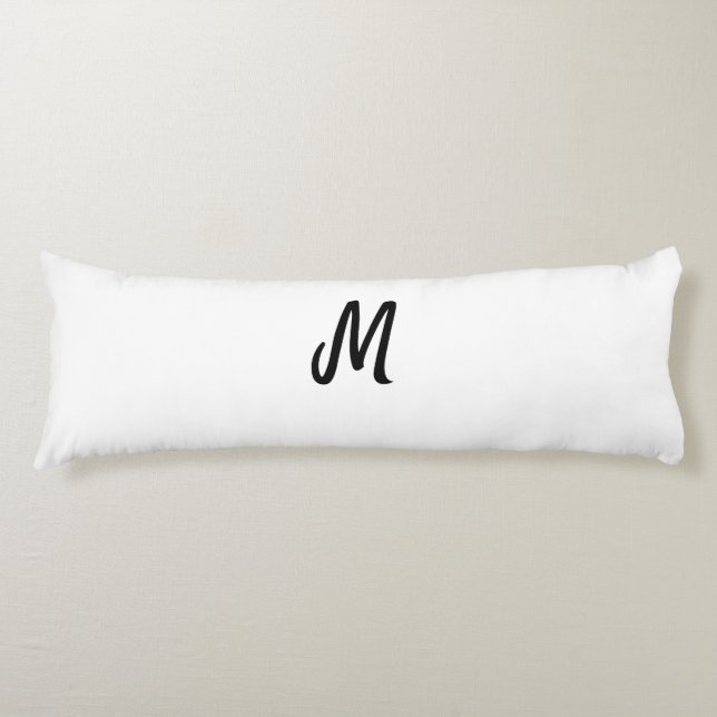 simple minimal monogram logo personalised baking  body cushion (Front)