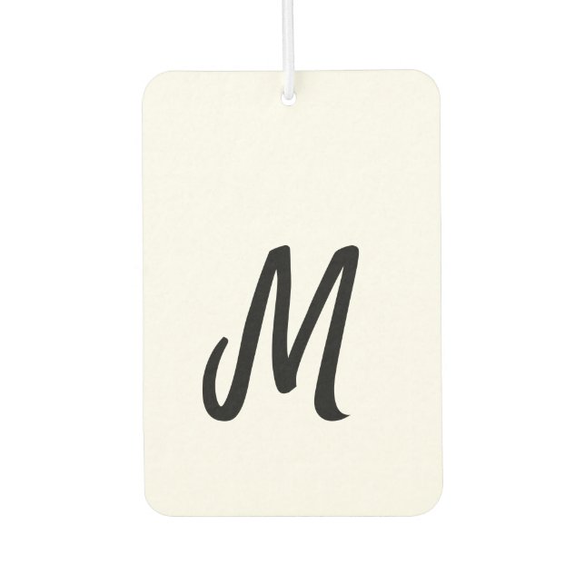 simple minimal monogram logo personalised baking   car air freshener (Front)