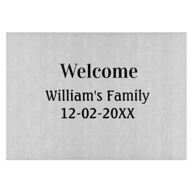 simple minimal monogram logo personalised baking   cutting board (Front)