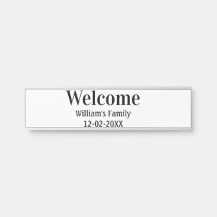 simple minimal monogram logo personalised baking door sign
