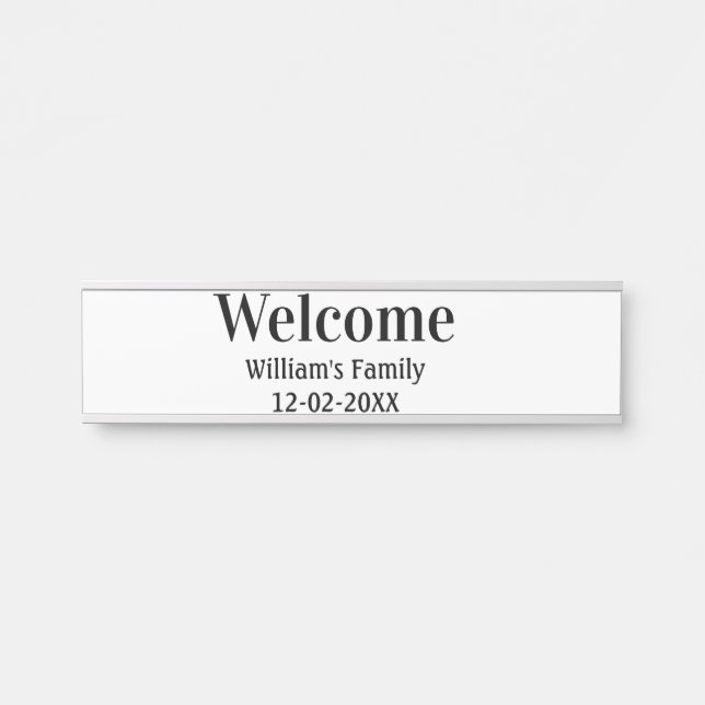 simple minimal monogram logo personalised baking   door sign (Front)