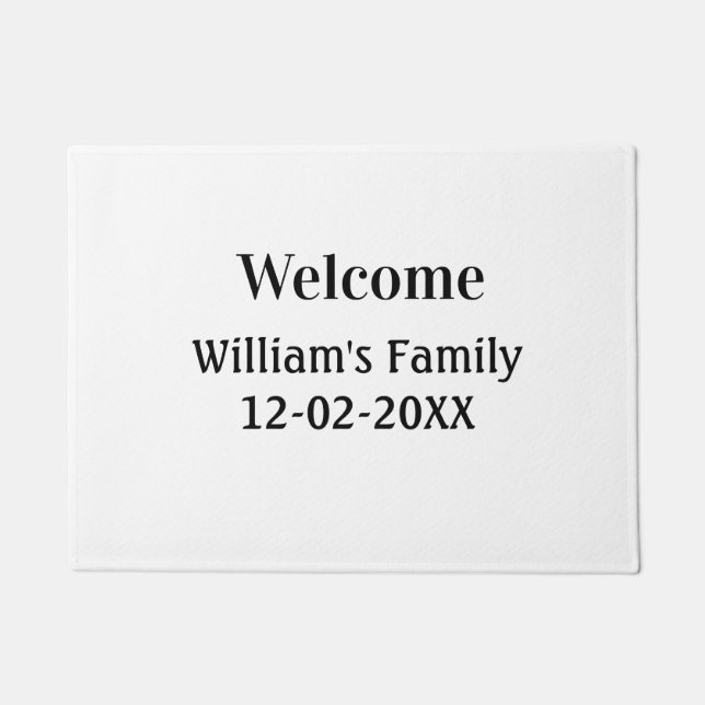 simple minimal monogram logo personalised baking   doormat (Front)
