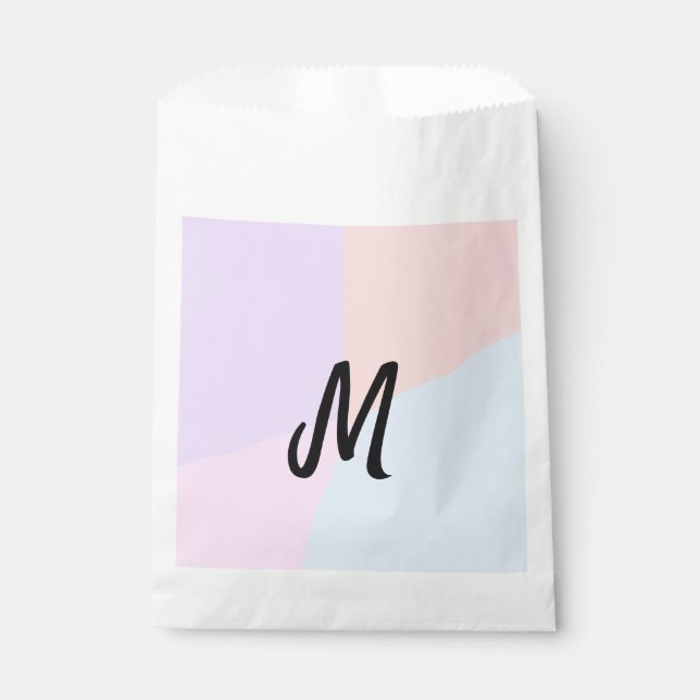 simple minimal monogram logo personalised baking   favour bags (Front)