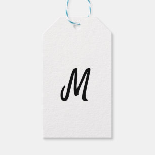 simple minimal monogram logo personalised baking gift tags