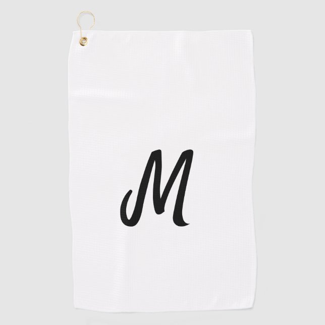simple minimal monogram logo personalised baking   golf towel (Front)
