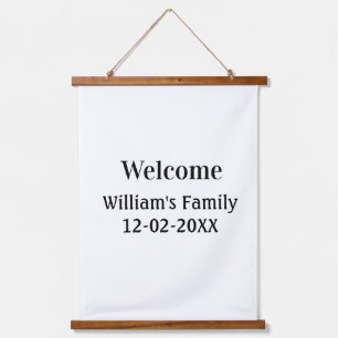 simple minimal monogram logo personalised baking hanging tapestry