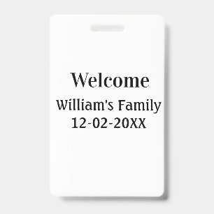 simple minimal monogram logo personalised baking ID badge
