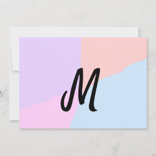simple minimal monogram logo personalised baking invitation