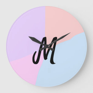 simple minimal monogram logo personalised baking large clock