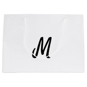 simple minimal monogram logo personalised baking   large gift bag