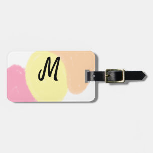simple minimal monogram logo personalised baking luggage tag