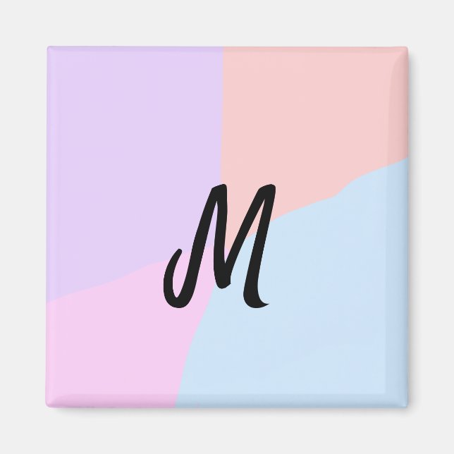 simple minimal monogram logo personalised baking   magnet (Front)
