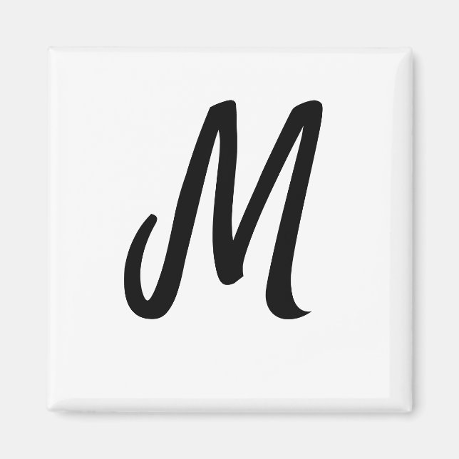 simple minimal monogram logo personalised baking   magnet (Front)