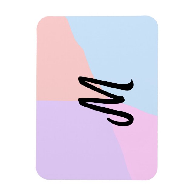 simple minimal monogram logo personalised baking   magnet (Vertical)