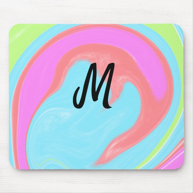 simple minimal monogram logo personalised baking   mouse mat (Front)