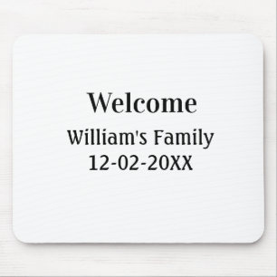 simple minimal monogram logo personalised baking mouse mat