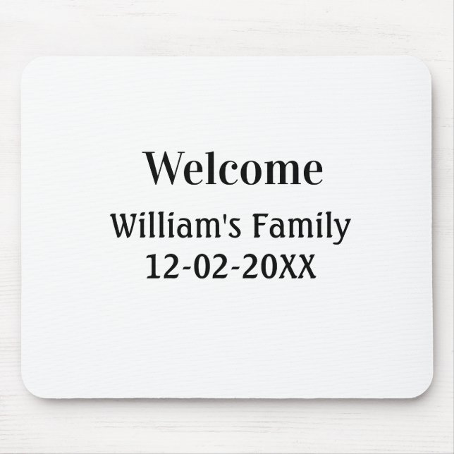 simple minimal monogram logo personalised baking   mouse mat (Front)