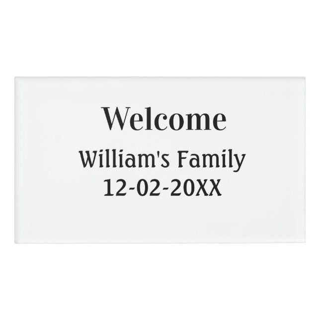 simple minimal monogram logo personalised baking   name tag (Front)